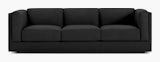 Symme Sofa - Three Seater,  Leather Frame,  Prone Leather,  Obsidian,  Prone Leather,  Obsidian