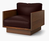 Pawson Drift Lounge Chair - Raise Leather, Centurion, Tudor Walnut