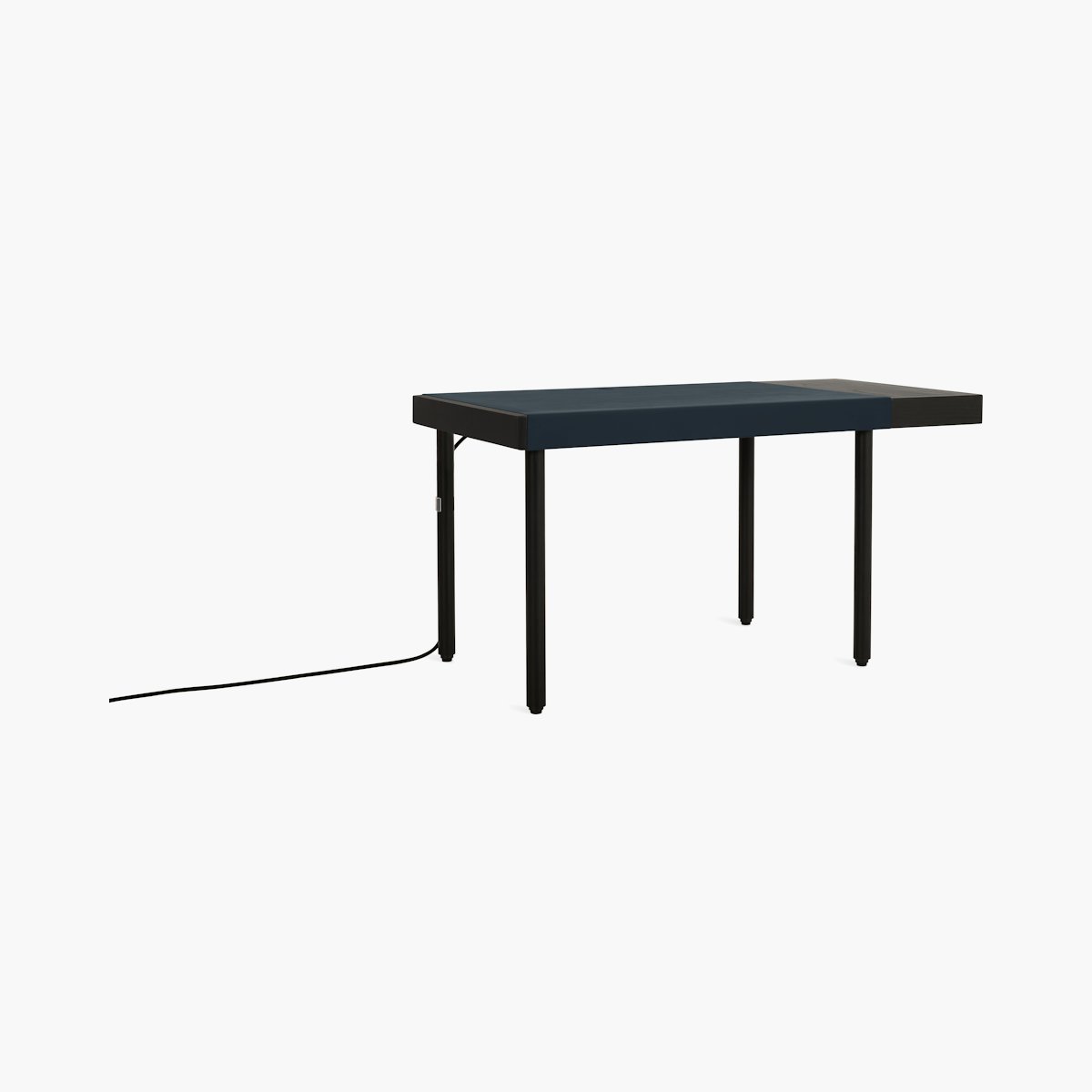 New Canaan Leatherwrap Sit-to-Stand Desk, Right Drawer